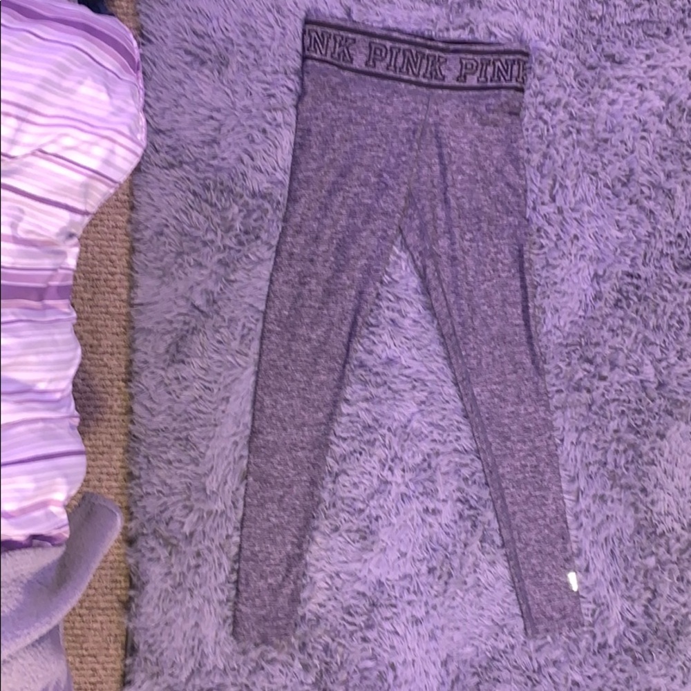 Pink Gray Athletic Pants